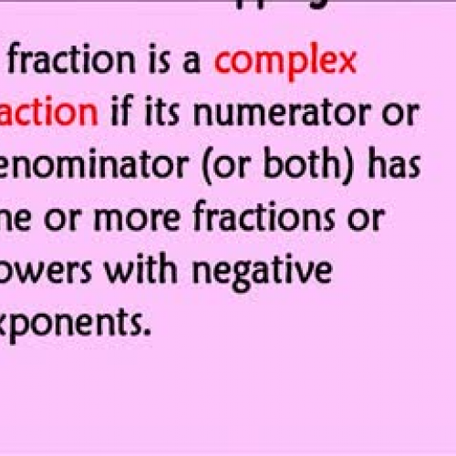 5-7 Complex Fractions