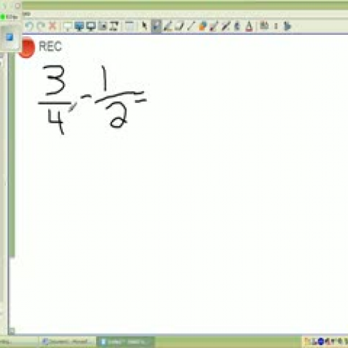 L,M,M Subtracting fractions