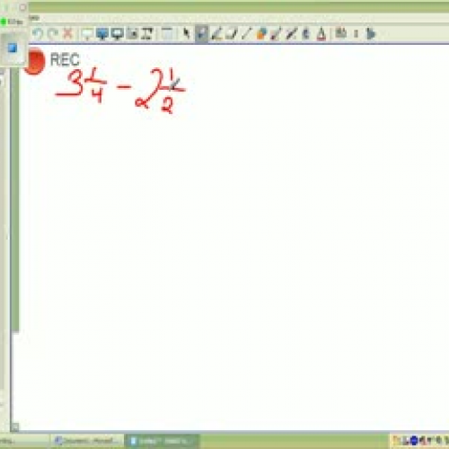 L,M,M subtracting mixed numbers