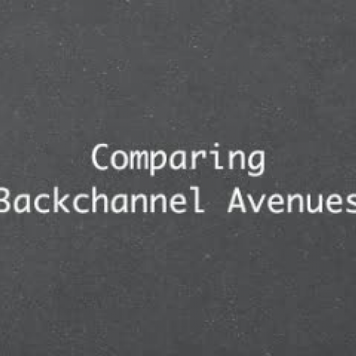 Comparing Backchannel Avenues 2010