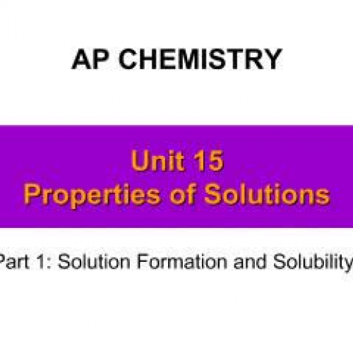 EHS AP Chem Unit 15 part 1
