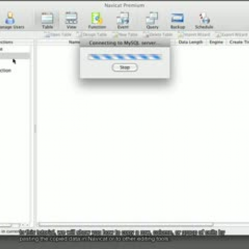 How to copy and paste data in Navicat? (Mac O