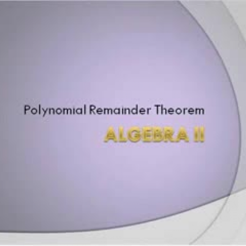 Polynomial Remainder Theorem