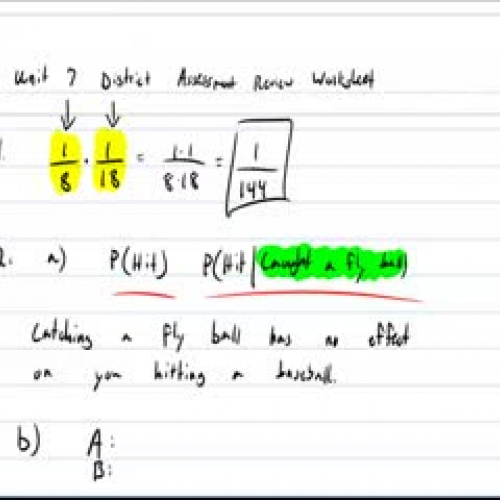 Unit 7 Probability Review