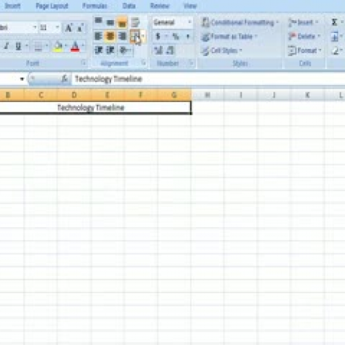 Create a timeline with Microsoft Excel