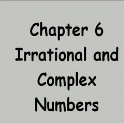 6-1 Roots of Real Numbers