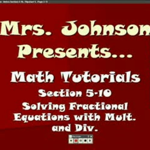 Section 5-10 Solving Fraction Equations