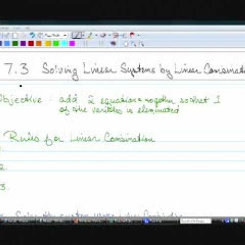 Solving Linear Systems with Linear Combinatio