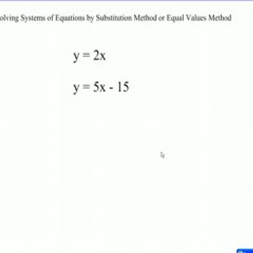 Systems of Equations (Substitution)