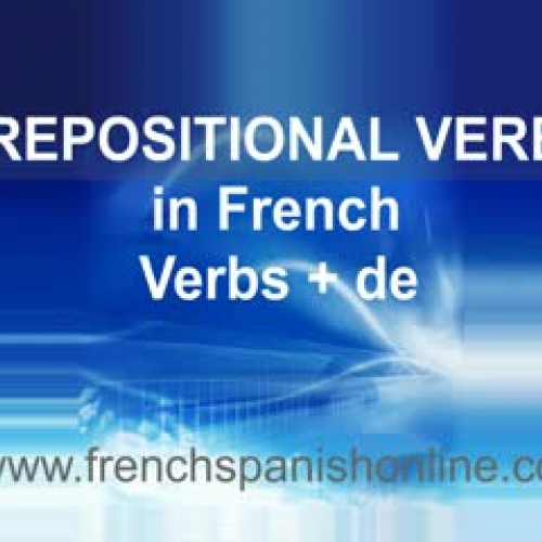 Prepositional verbs in French Part II