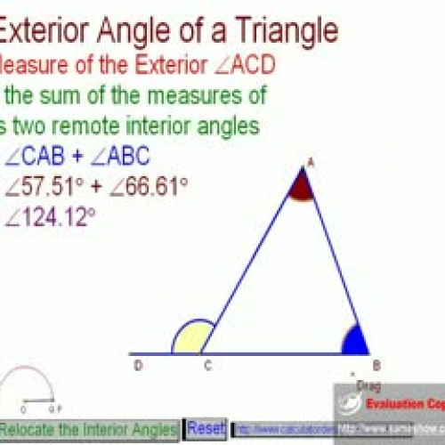 Exterior Angle of a Triangle