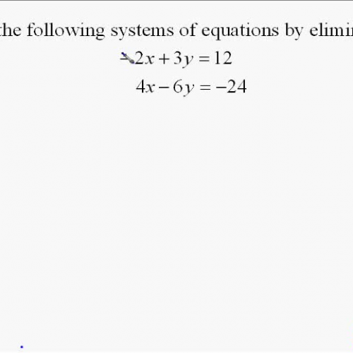 Systems of linear equation