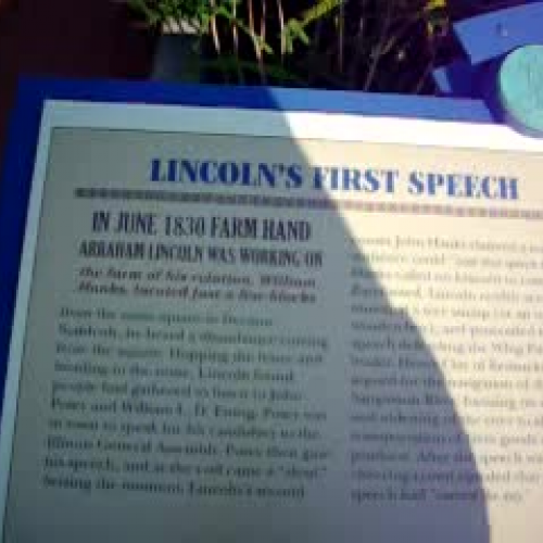 Lincoln's First Speech