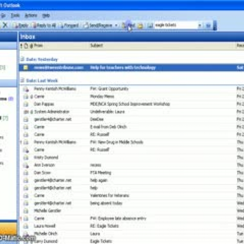 Searching for e-mail in Microsoft Outlook