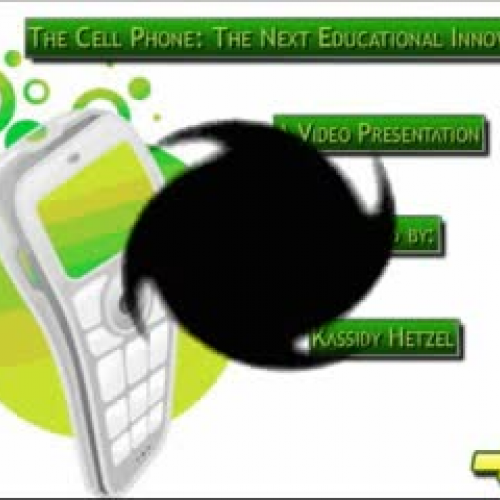 Cell phones as educational learning tools