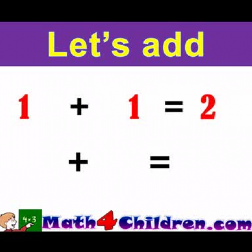 Math Addition Lesson for Kindergarten &amp; 1