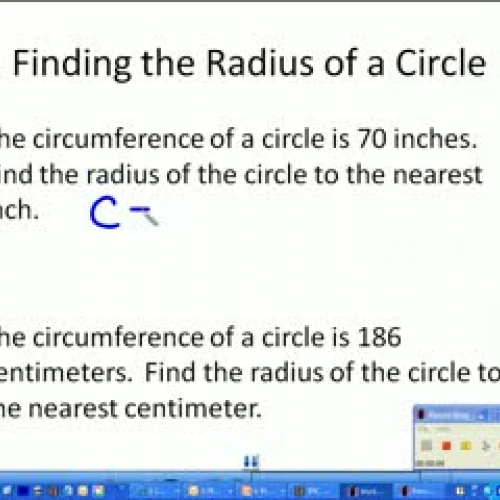 10.4 Finding Radius of a Circle
