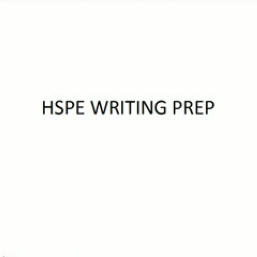 HSPE Write pt1