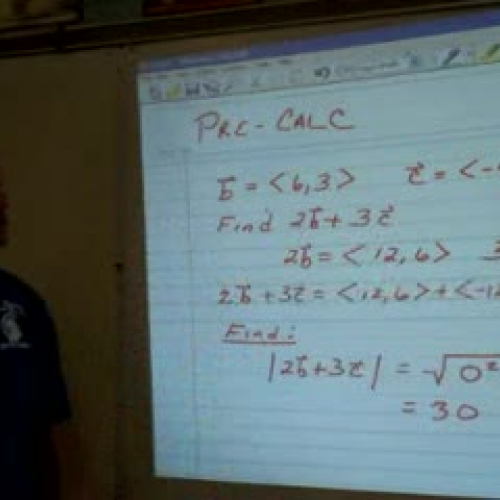 Pre-Calc Components of Vectors