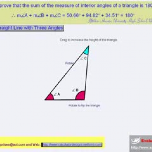 Sum of the Interior Angles of a Triangle