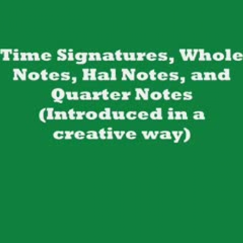 Time Signature and Note Values