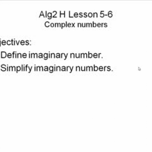 5.6 complex numbers