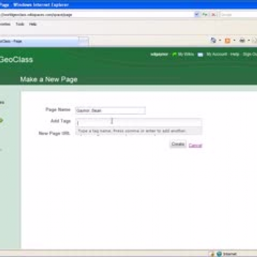 Wikispace Web 2.0 Tutorial