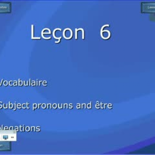 Leçon 6