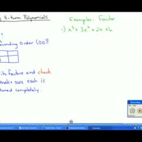 Factoring 4-Term Polynomials