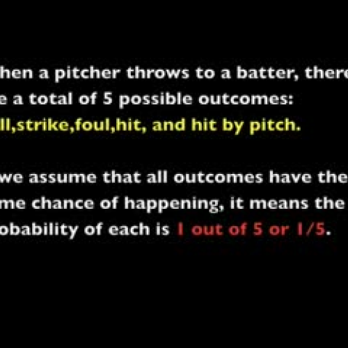 Theoretical Probability &amp; Baseball