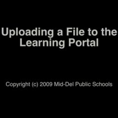 Uploading a File to the Learning Portal