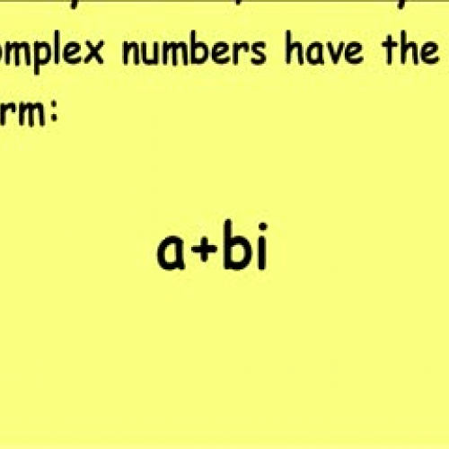 6-8 The Complex Numbers