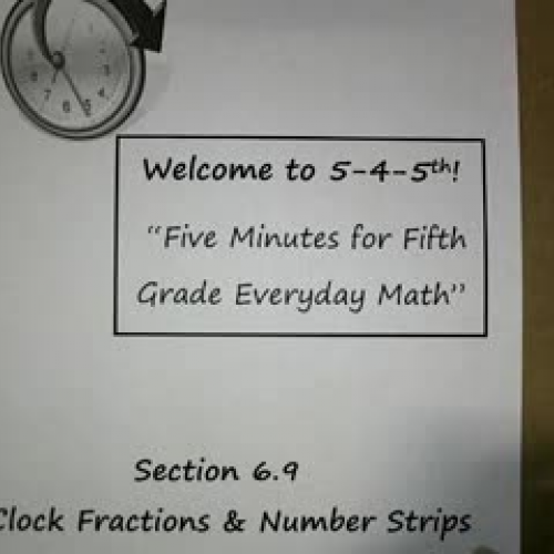 EDM 6.9 Clock and Number Strip Fractions