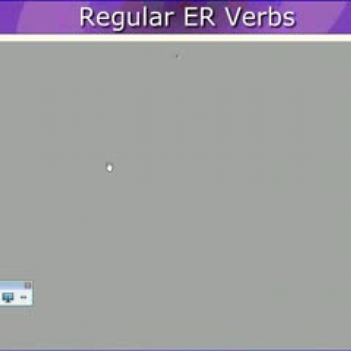 Conjugating ER verbs