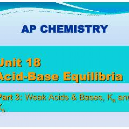 EHS AP Chem Unit 18 part 3 weak acids &amp; b