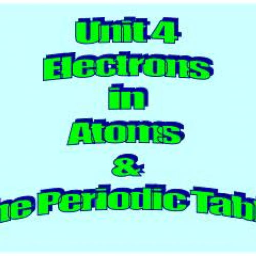 EHS Chem Unit 4 part 5 Electrons &amp; Period