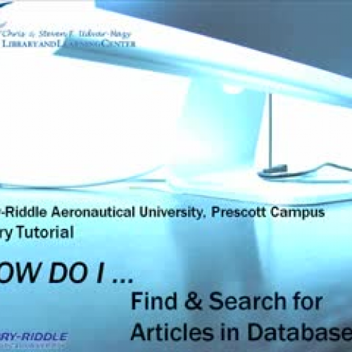 How to Find &amp; Use ERAU Databases