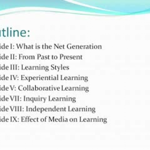 Net Generation Learning Styles