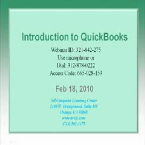 Introduction to QuickBooks