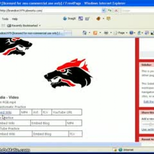 Embedding video in a wiki