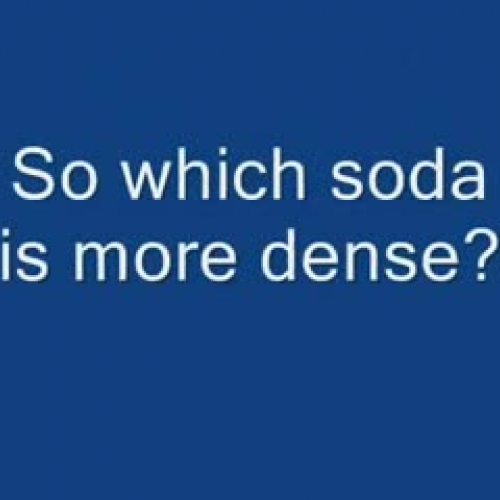 Density Comparison: Coke vs. Diet Coke