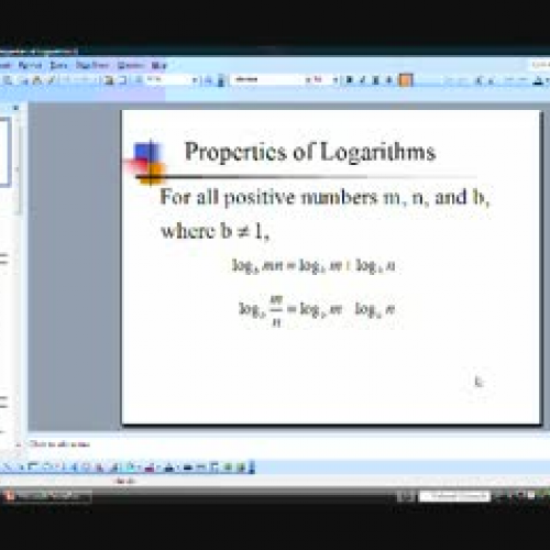 Properties of Logarithms