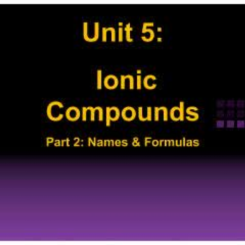 EHS Chem Unit 5 part 2 Ionic nomenclature