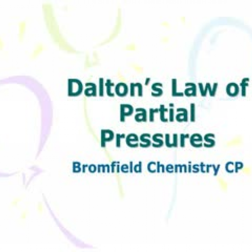 Dalton's law of Partial Pressures