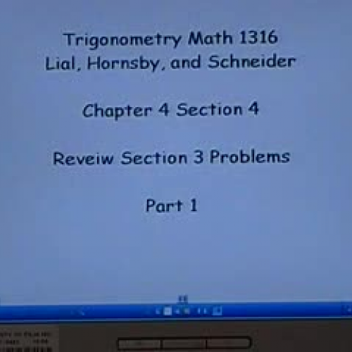 Trigonometry 4.4 Part 1