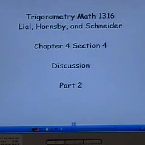 Trigonometry 4.4 Part 2