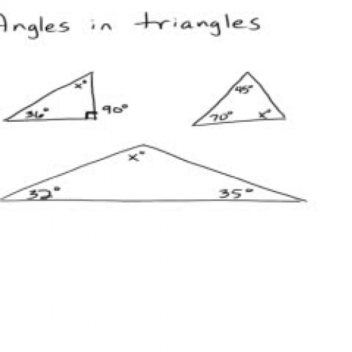 Angles in a triangle