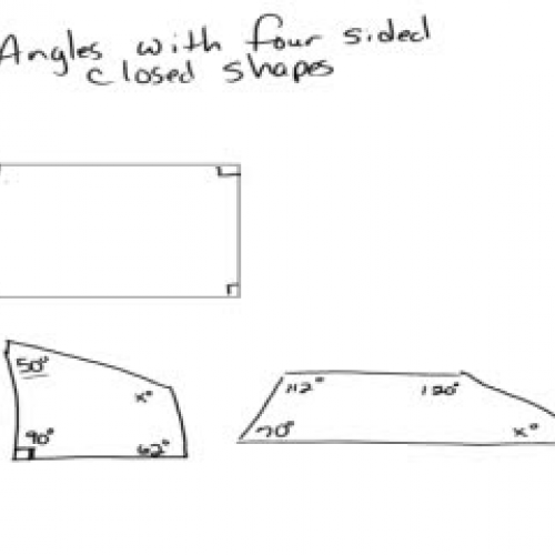 Finding a missing angle in a four sided shape