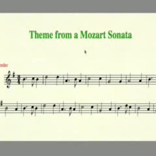 Theme from a Mozart Sonata