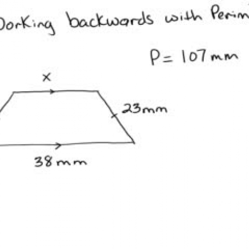 Working backwards with perimeter